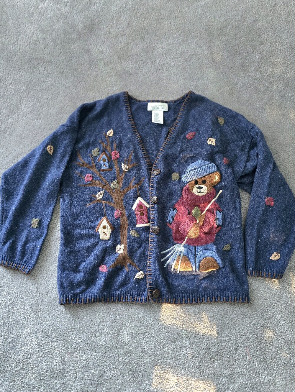 Vintage Mandal Bay Embroidered Fall Cozy Sweater/Cardigan